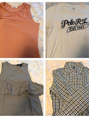 Polo by Ralph Lauren Cream Tee with 3 other tops